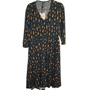 NWT Agnes & Dora Women's Animal Print Long Sleeve Oakley Dress Size L 12-14